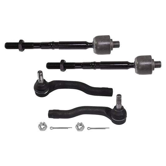 Front, Driver and Passenger Side, Inner and Outer Tie Rod Ends