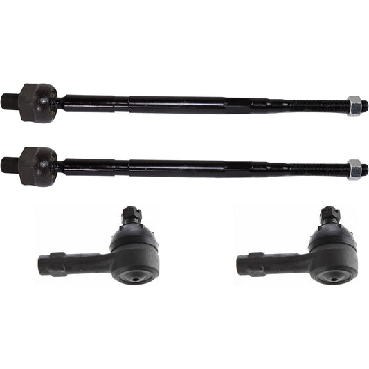 Front, Driver and Passenger Side, Inner and Outer Tie Rod Ends