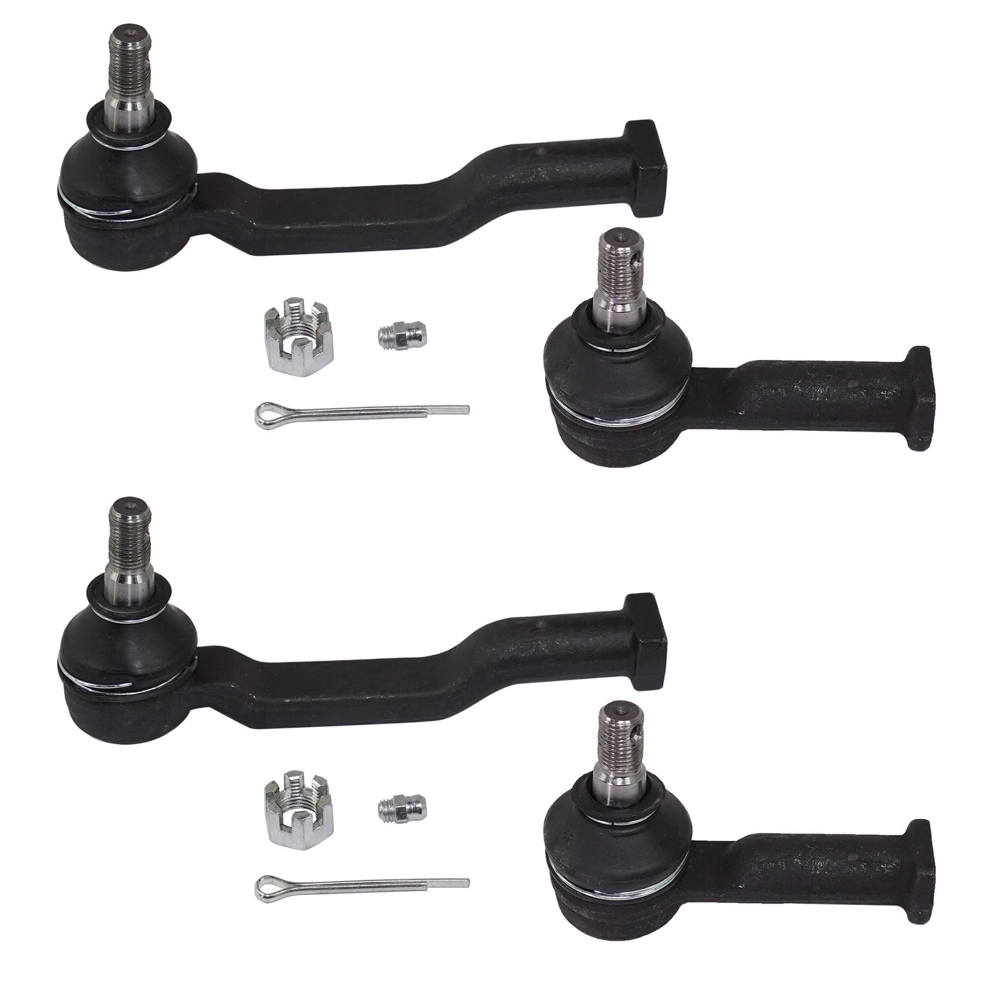 Front, Driver and Passenger Side, Inner and Outer Tie Rod Ends
