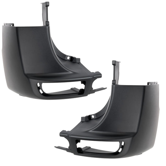 Торцевая часть бампера со стороны водителя и пассажира, текстурированный пластик