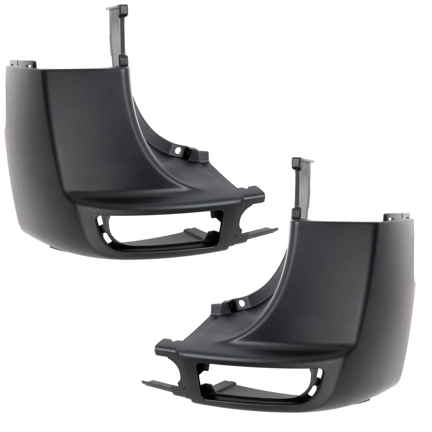 Торцевая часть бампера со стороны водителя и пассажира, текстурированный пластик