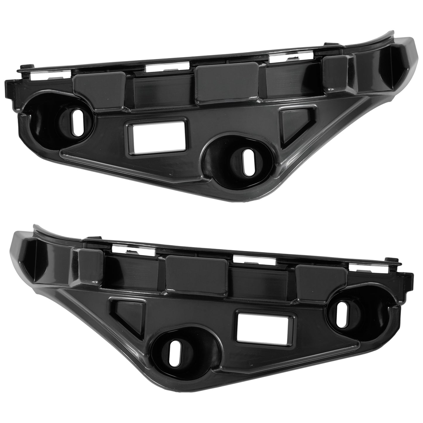 Rear, Driver and Passenger Side, Outer Bumper Reinforcements, Plastic, Coupe/Convertible