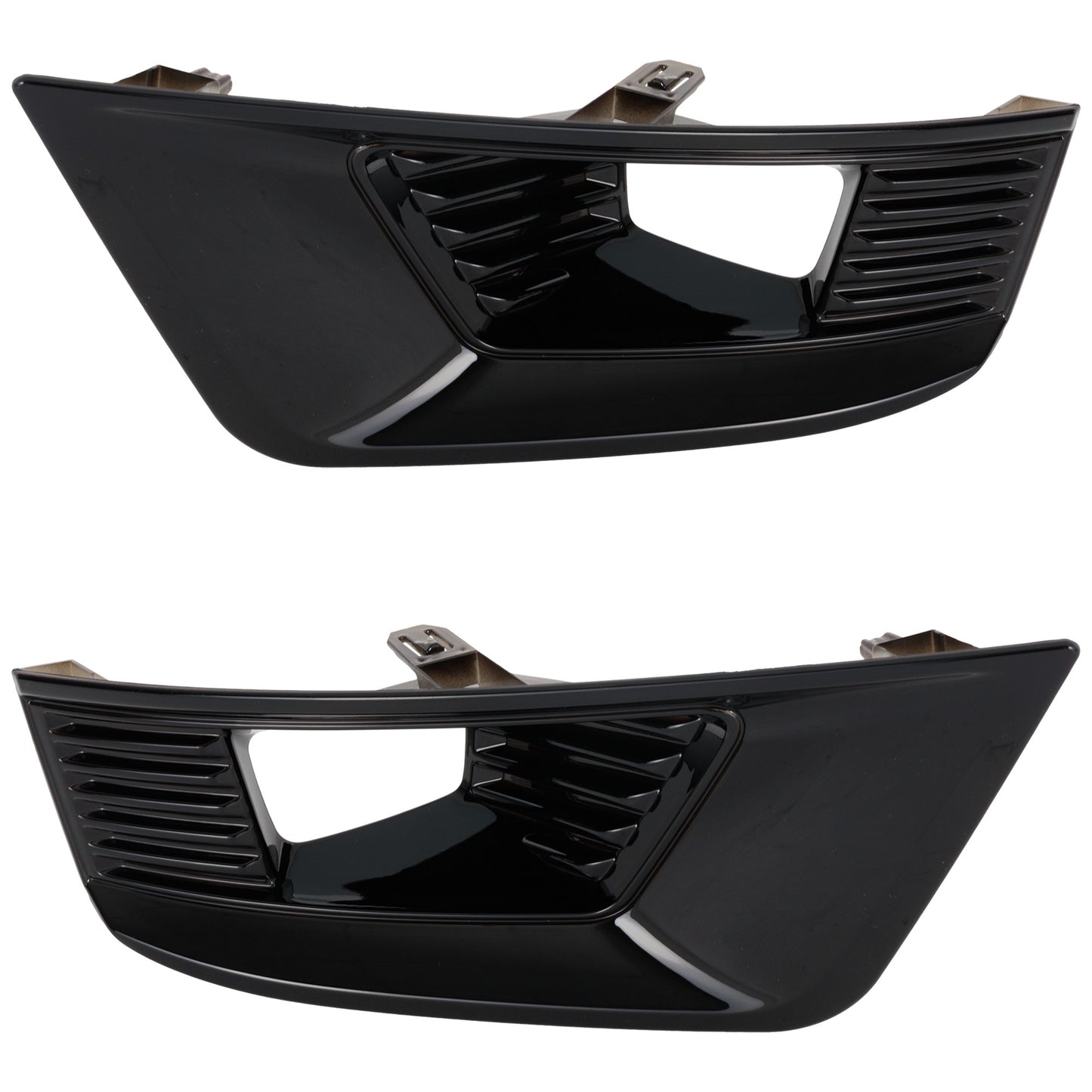 Front, Driver and Passenger Side Fog Light Trims, Black, SL Model, with Midnight Edition