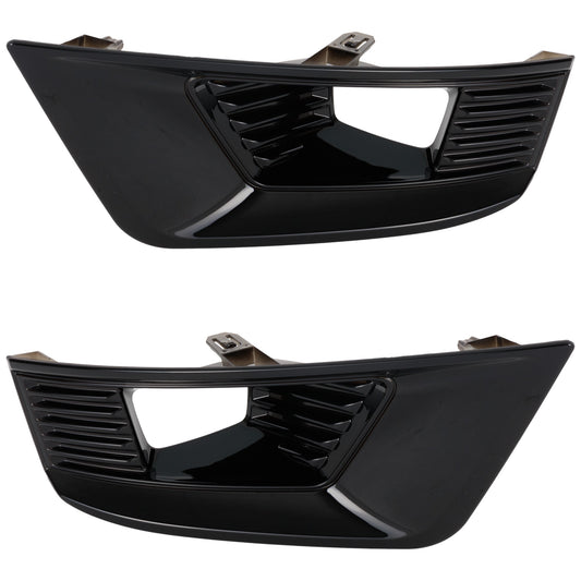 Front, Driver and Passenger Side Fog Light Trims, Black, SL Model, with Midnight Edition