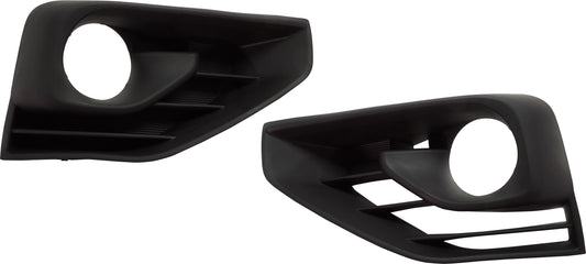 Front, Driver and Passenger Side Fog Light Trims, Textured