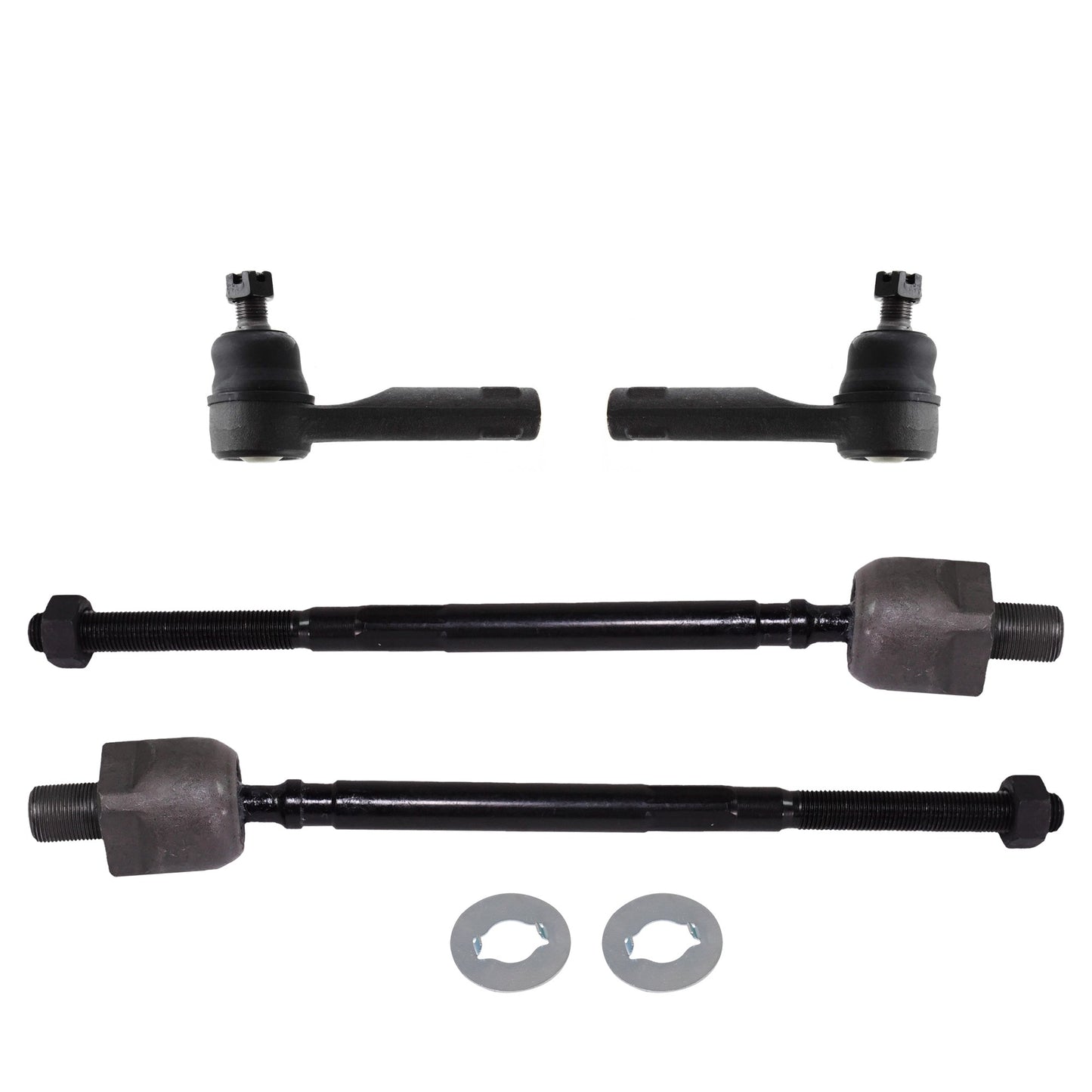 Front, Driver and Passenger Side, Inner and Outer Tie Rod Ends
