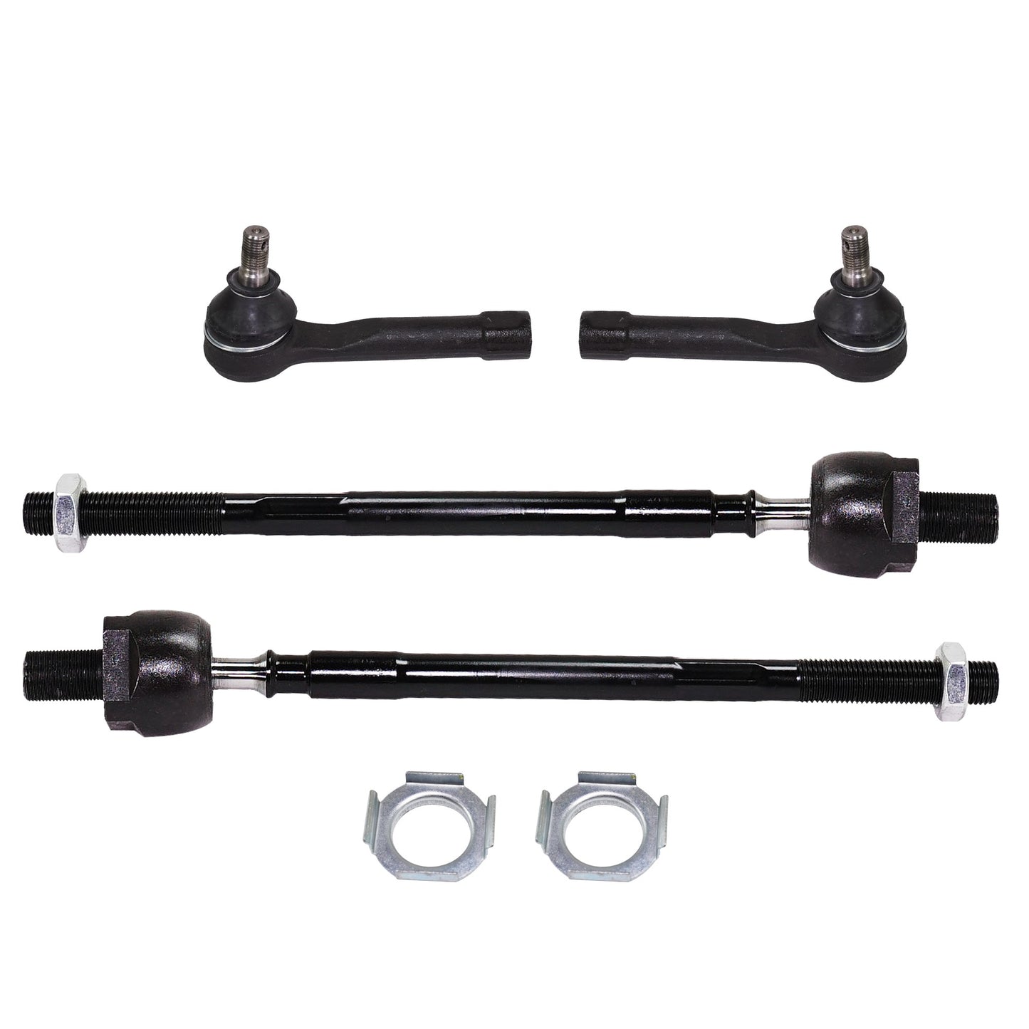Front, Driver and Passenger Side, Inner and Outer Tie Rod Ends