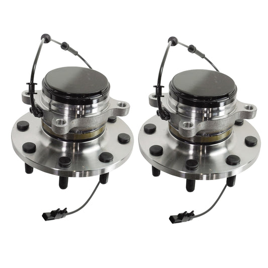Front, Driver and Passenger Side Wheel Hub, 8 Lugs, With Bearing