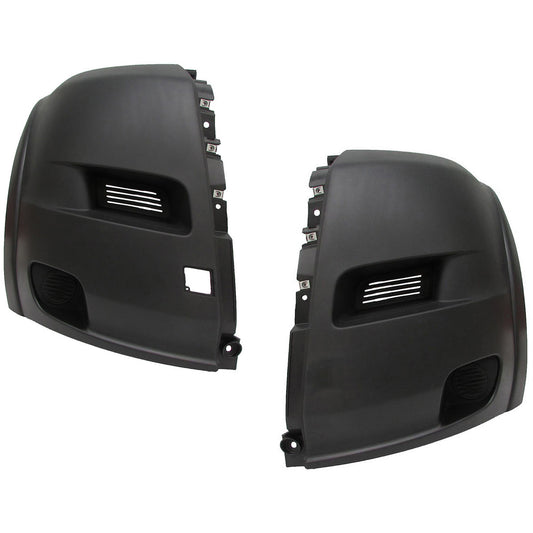 Front, Driver and Passenger Side, Outer Textured Bumper Cover