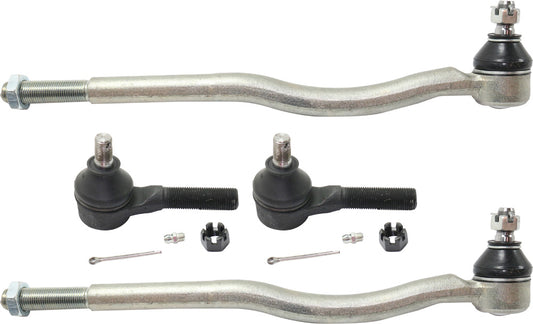 Front, Driver and Passenger Side, Inner and Outer Tie Rod Ends