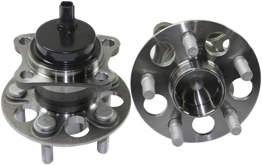 2-Wheel Set Rear, Driver and Passenger Side Wheel Hubs, With Bearing, With Sensor, FWD