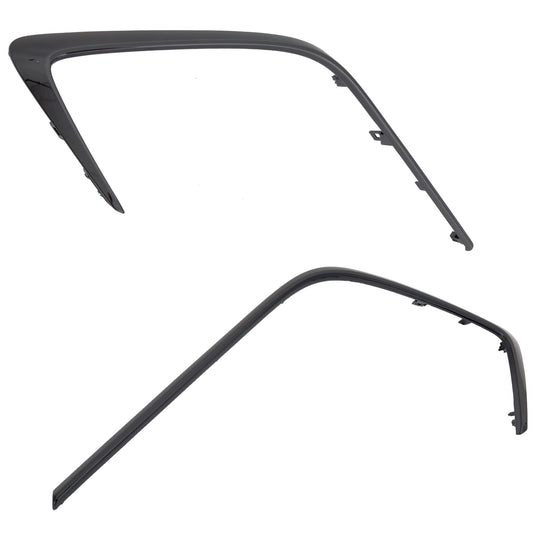 Front, Driver and Passenger Side Grille Trim, Dark Gray, CAPA CERTIFIED
