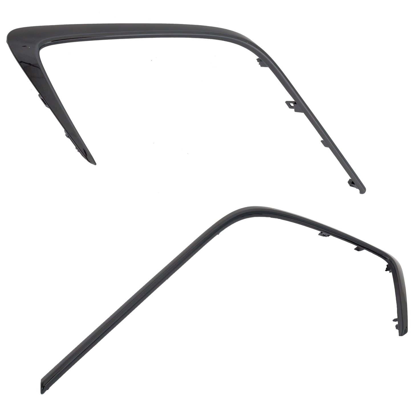 Front, Driver and Passenger Side Grille Trim, Dark Gray, CAPA CERTIFIED