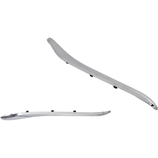 Driver and Passenger Side Grille Trim, Chrome, CAPA CERTIFIED