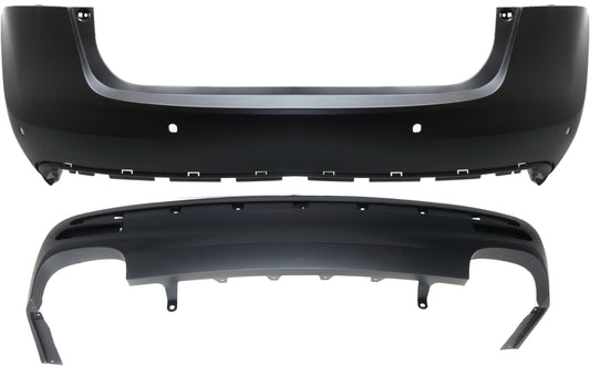 Rear, Upper and Lower Upper - Primed, Lower - Textured Bumper Cover