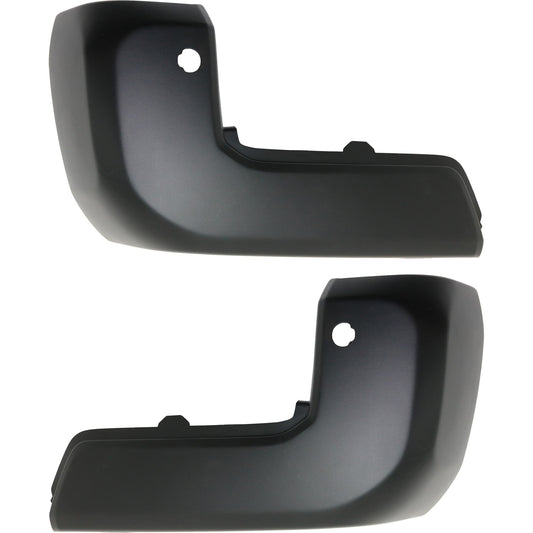 Rear, Driver and Passenger Side Bumper End, Textured Plastic