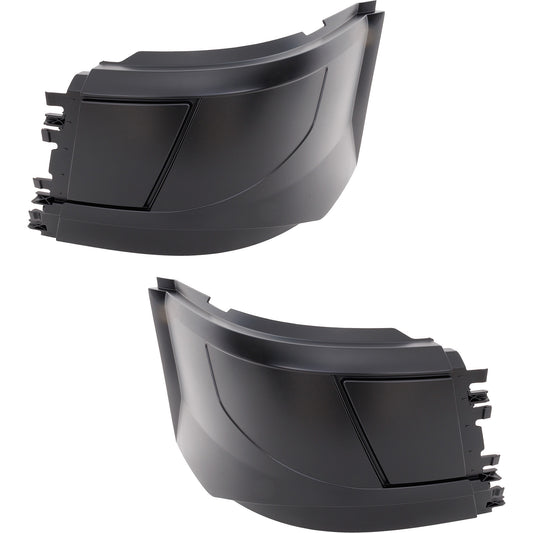 Передний бампер со стороны водителя и пассажира, грунтованный пластик