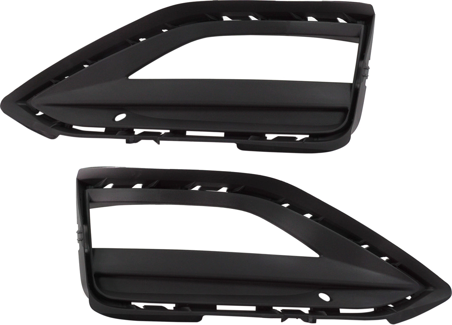 Front, Driver and Passenger Side Fog Light Trims, Textured Black