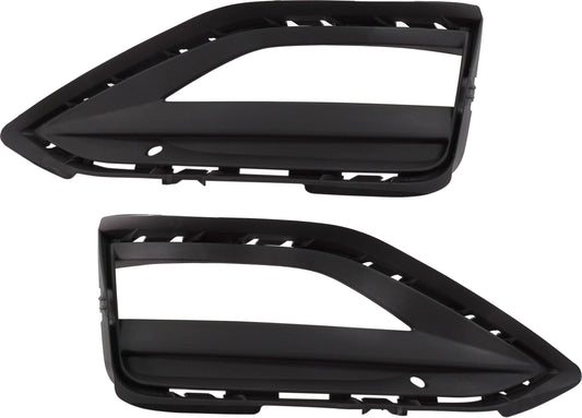 Front, Driver and Passenger Side Fog Light Trims, Textured Black