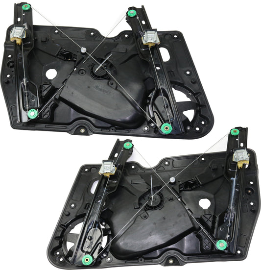 Front, Driver and Passenger Side Power Window Regulator, Without Motor
