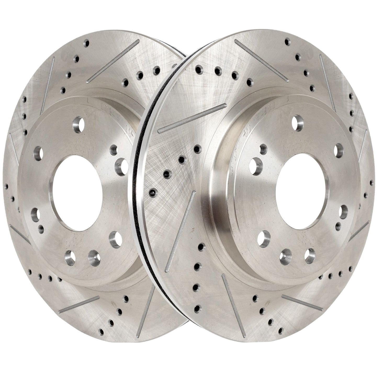 Front Brake Discs, Cross-drilled and Slotted, Vented, 6 Lugs, 12.99 in. Disc Diameter, For Hearse/Limousine/Sedan Models, Pro-Line Series