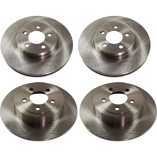 Front and Rear Brake Discs, 4-Wheel Set, Plain Surface, Vented - Front, Solid - Rear, 320mm Front Disc, Pro-Line Series