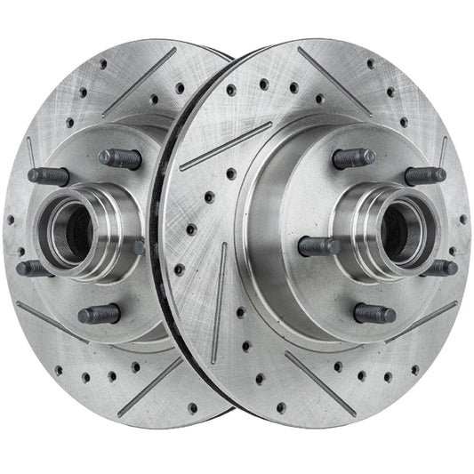 Front Brake Disc, Cross-drilled and Slotted, Vented, 5 Lugs, 286.4 mm, RWD, Pro-Line Series