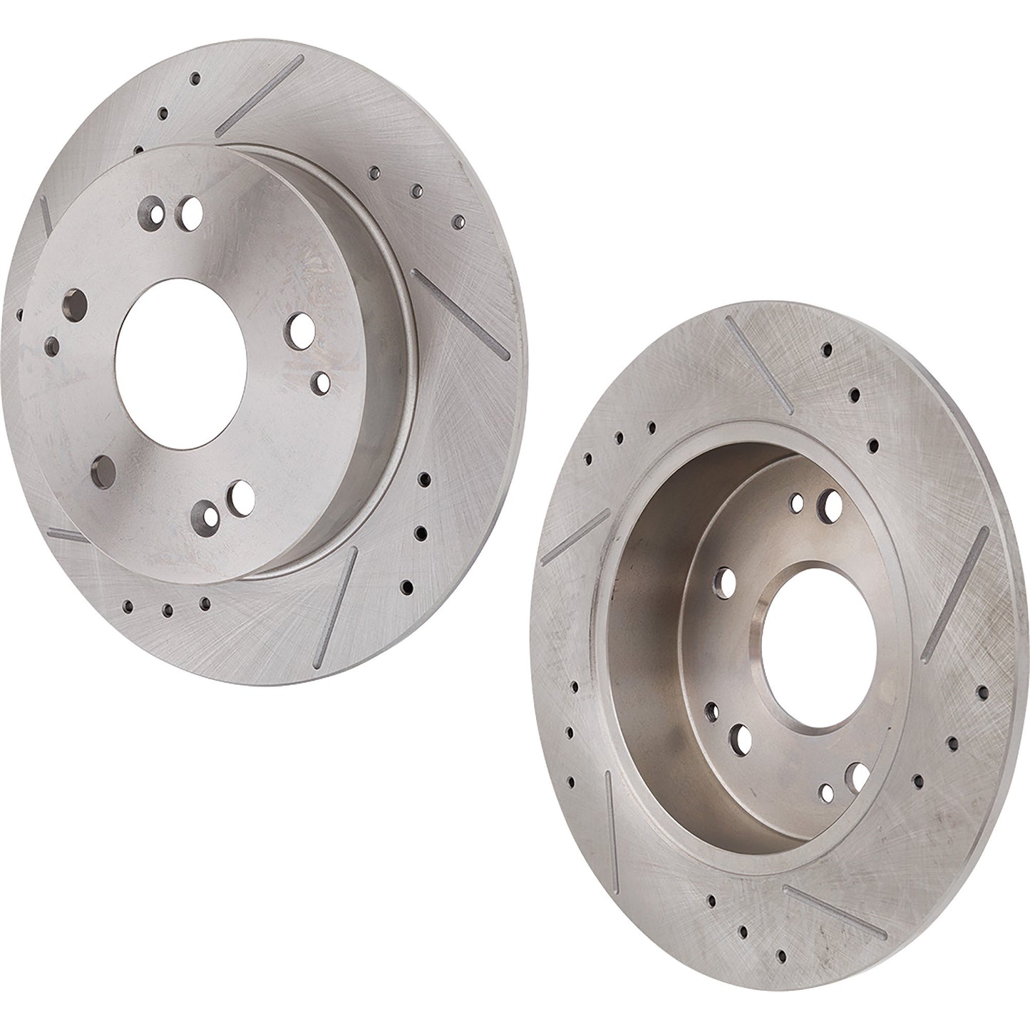 Rear Brake Disc, Cross-drilled and Slotted, Solid, 5 Lugs, 259.59 mm,, Pro-Line Series
