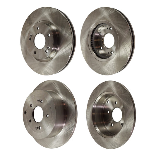 Front and Rear Brake Disc, Plain Surface, Front-Vented/Rear-Solid, 5 Lugs, Front-297.94 mm/Rear-302.01 mm,, Pro-Line Series