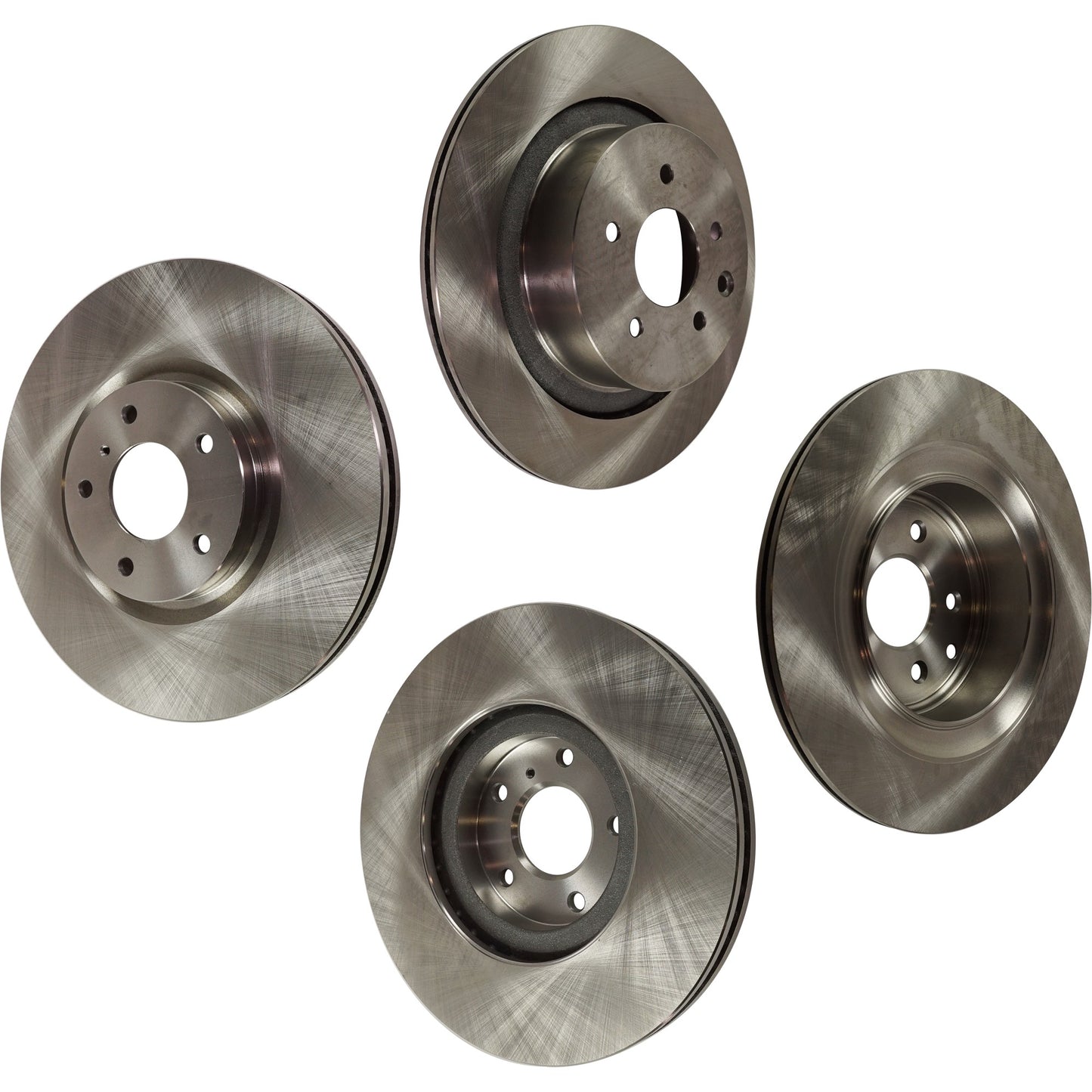 Front and Rear Brake Discs, 4-Wheel Set, Plain Surface, Vented, 5 Lugs, 12.11 in.-Front, 12.99 in.-Rear, 330mm Front/Rear Disc, 1 Piston Front Cal, Pro-Line Series