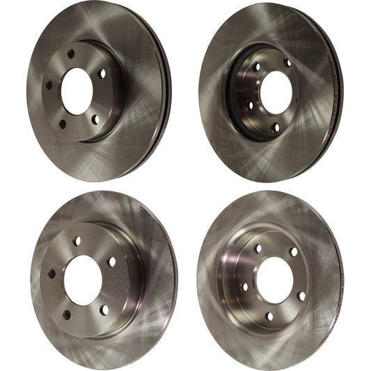 Rear Brake Disc, Plain Surface, Front-Vented/Rear-Solid, 5 Lugs, Front-277.88 mm/Rear-264.92 mm, 2.0L, 4Cyl, Pro-Line Series