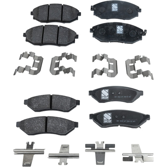 Комплекты передних и задних тормозных колодок, органические, серия Pro-Line