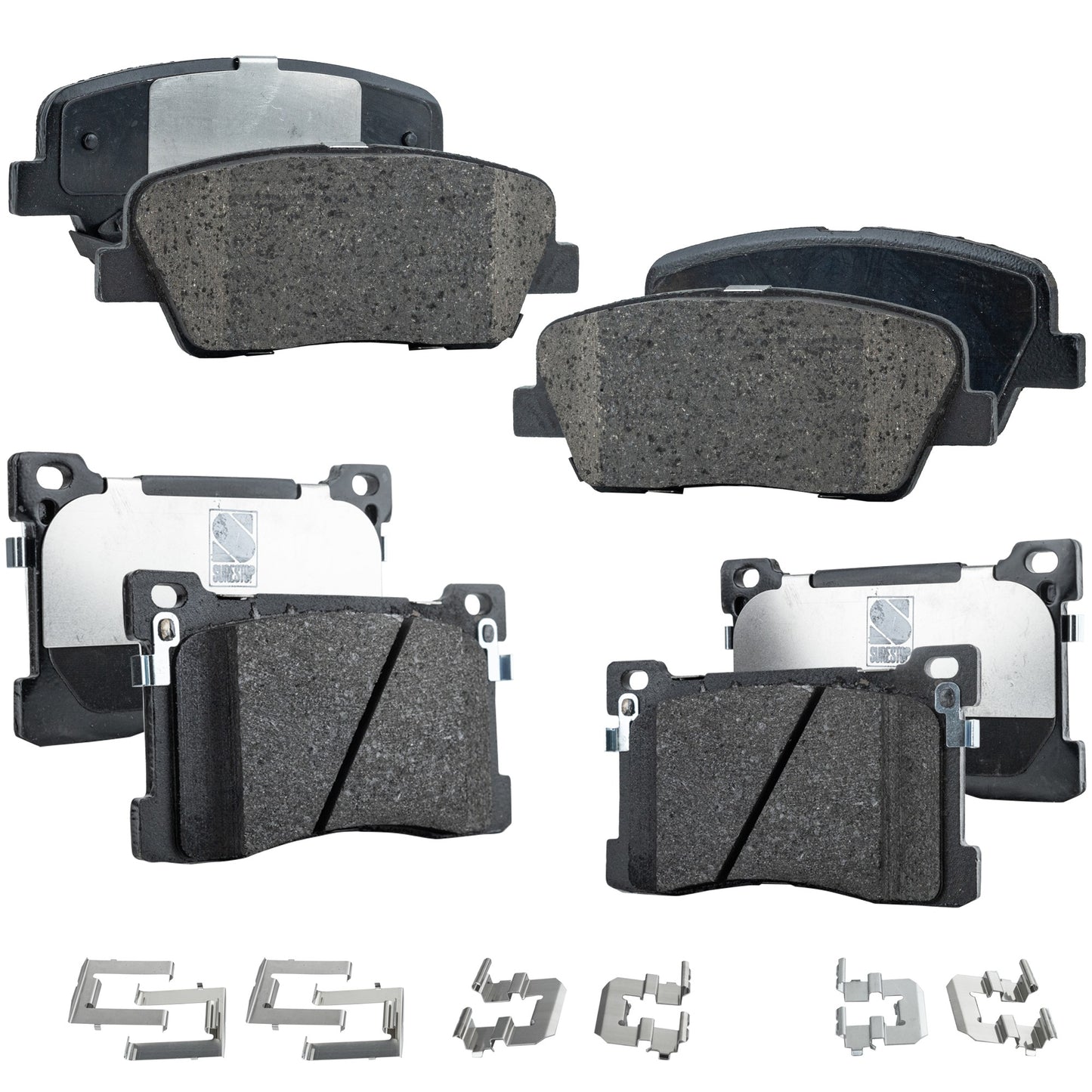 Front and Rear Brake Pad Sets, Pro-Line Series, Organic - Front; Ceramic - Rear Pad Material