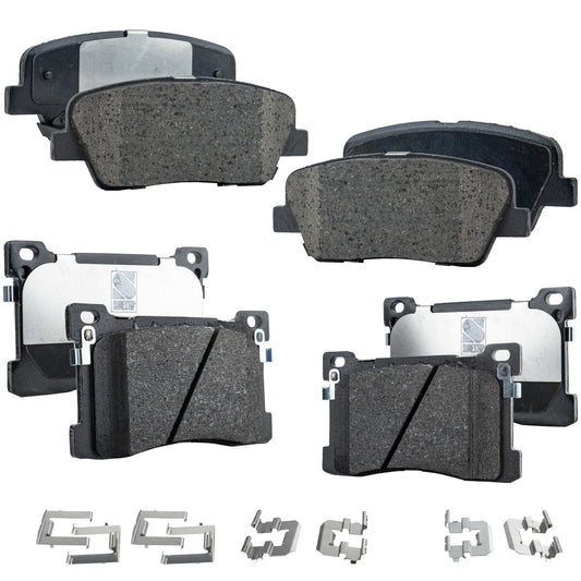 Front and Rear Brake Pad Sets, Pro-Line Series, Organic - Front; Ceramic - Rear Pad Material