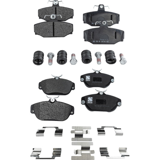 Front and Rear Brake Pad Set, Semi-Metallic, Pro-Line Series
