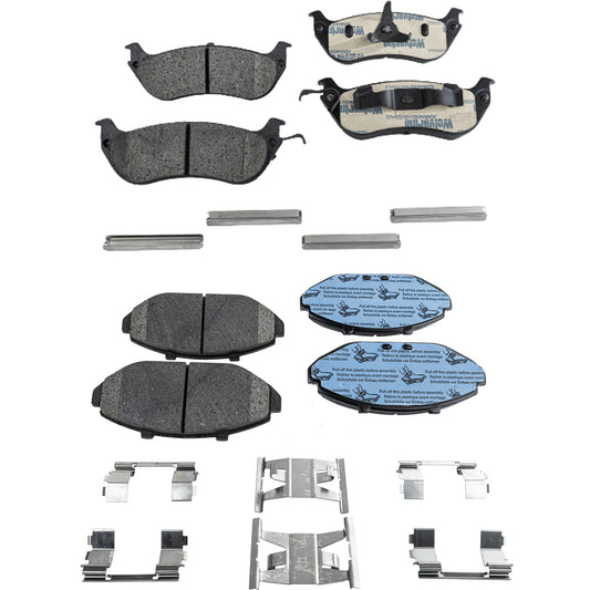 Комплект передних и задних тормозных колодок, керамические, серия Pro-Line