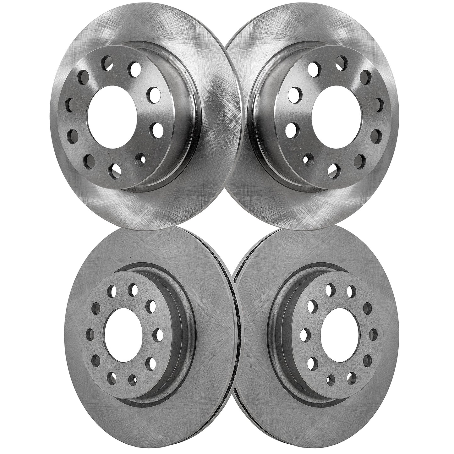 Front and Rear Brake Disc, Plain Surface, Front-Vented/Rear-Solid, 5 Lugs, Front-279.91 mm/Rear-254.76 mm,, Pro-Line Series