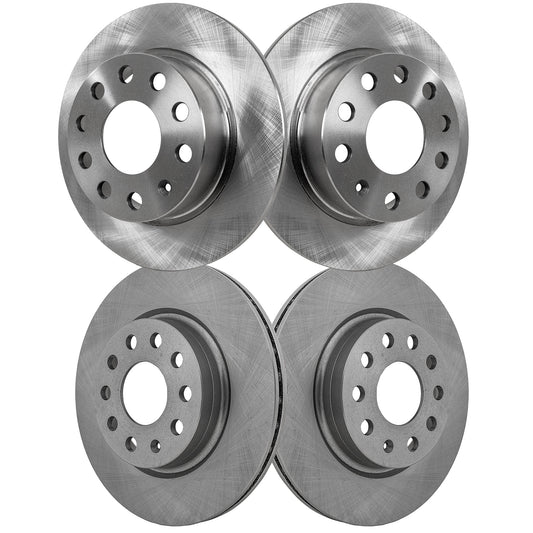 Front and Rear Brake Disc, Plain Surface, Front-Vented/Rear-Solid, 5 Lugs, Front-279.91 mm/Rear-254.76 mm,, Pro-Line Series