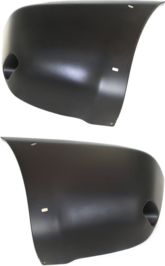 Задний бампер со стороны водителя и пассажира, грунтованный пластик