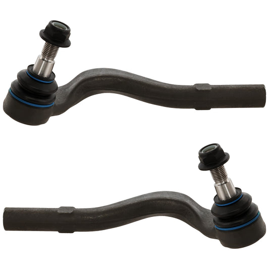 Передние, со стороны водителя и пассажира, внешние наконечники рулевой тяги