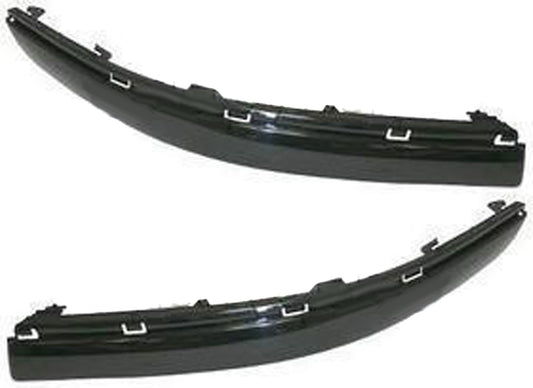 Front, Driver and Passenger Side Bumper Trims, Black