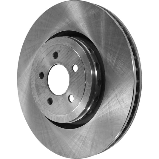 Передний тормозной диск со стороны водителя или пассажира, гладкий, вентилируемый, с 5 выступами, для моделей с передним диском 370 мм, серия Pro-Line