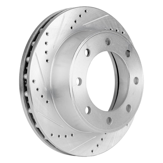 Front, Driver or Passenger Side Brake Disc, Cross-drilled and Slotted, Vented, 8 Lugs, 331 mm, 4WD, Pro-Line Series