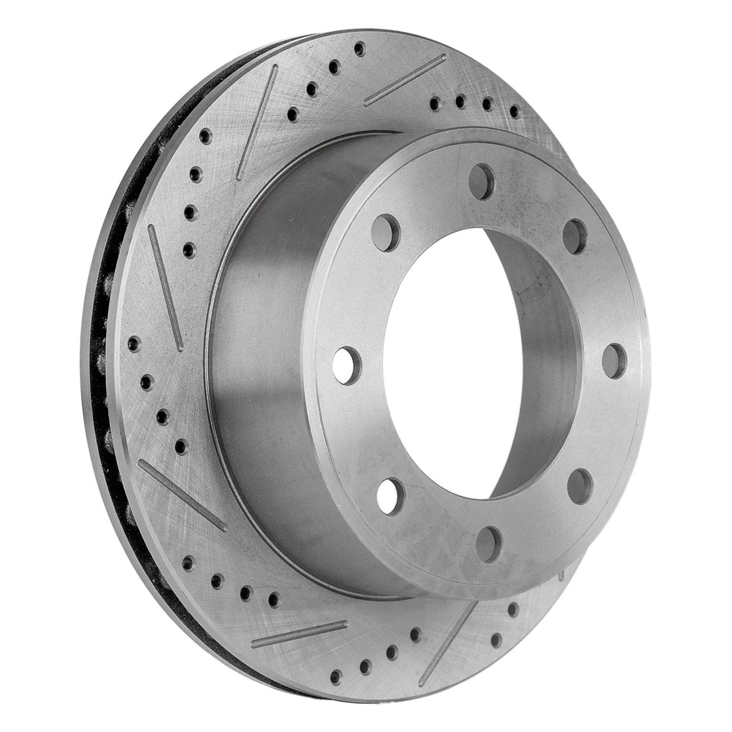 Rear, Driver or Passenger Side Brake Disc, Cross-drilled and Slotted, Vented, 8 Lugs, 326 mm,, Pro-Line Series