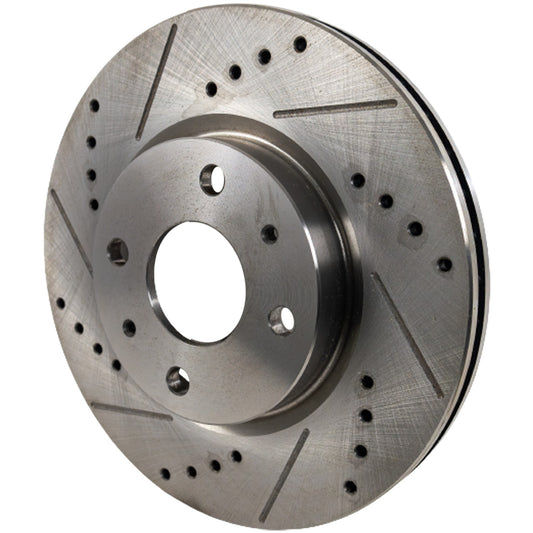 Front Brake Disc, Cross-drilled and Slotted, Vented, 4 Lugs, 275.34 mm, 2.0L, 4Cyl, Pro-Line Series
