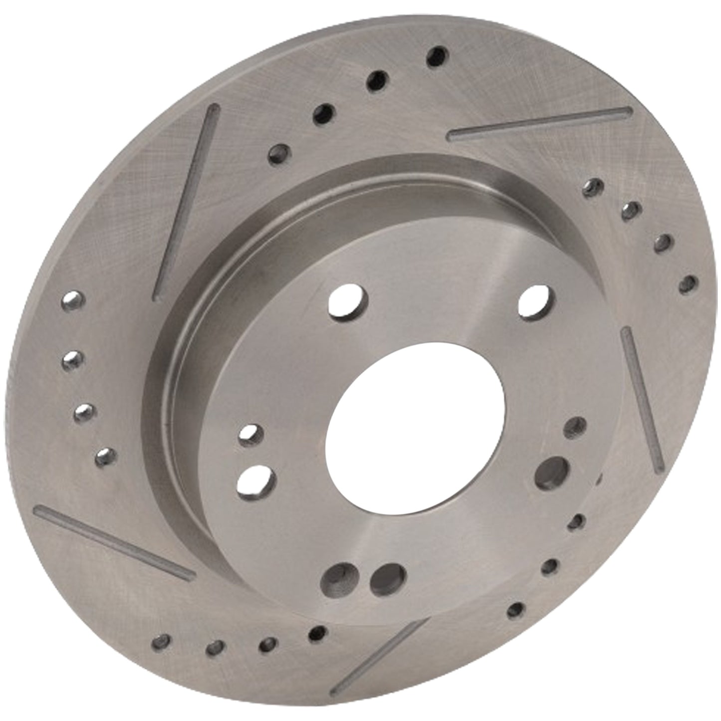 Rear Brake Disc, Cross-drilled and Slotted, Solid, 5 Lugs, 260 mm, Pro-Line Series