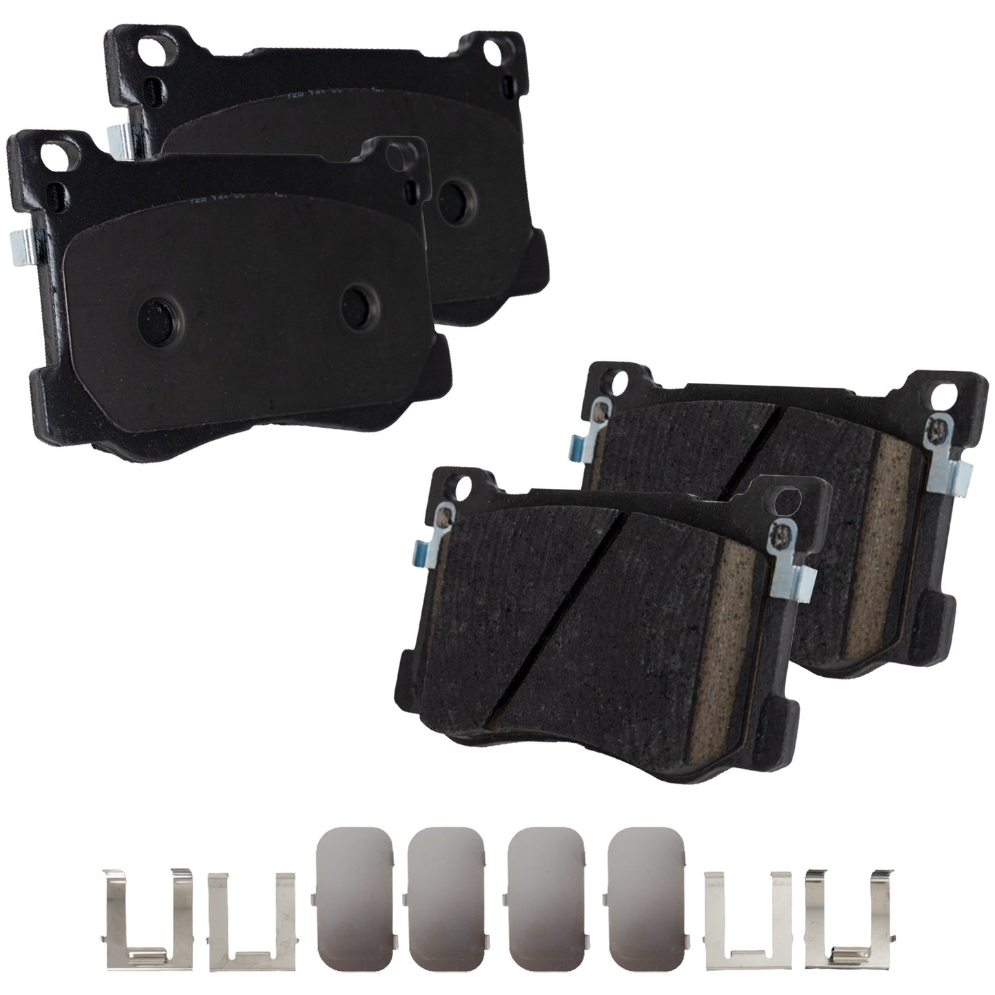 Комплект передних тормозных колодок, включая прокладки и крепеж