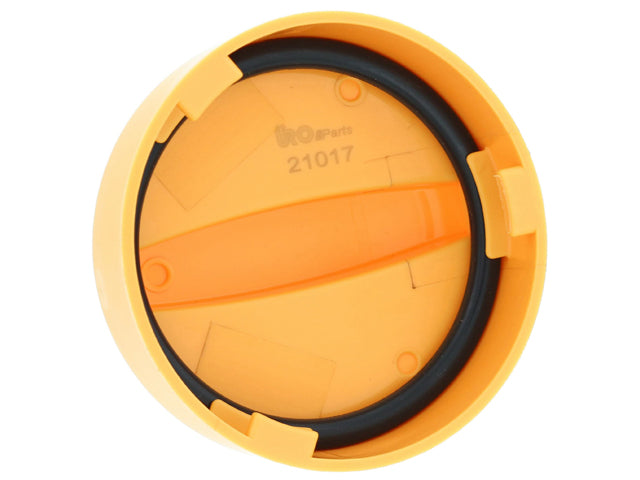 99610703550 Oil Filler Cap - Yellow, Plastic, Direct Fit, Sold Individually