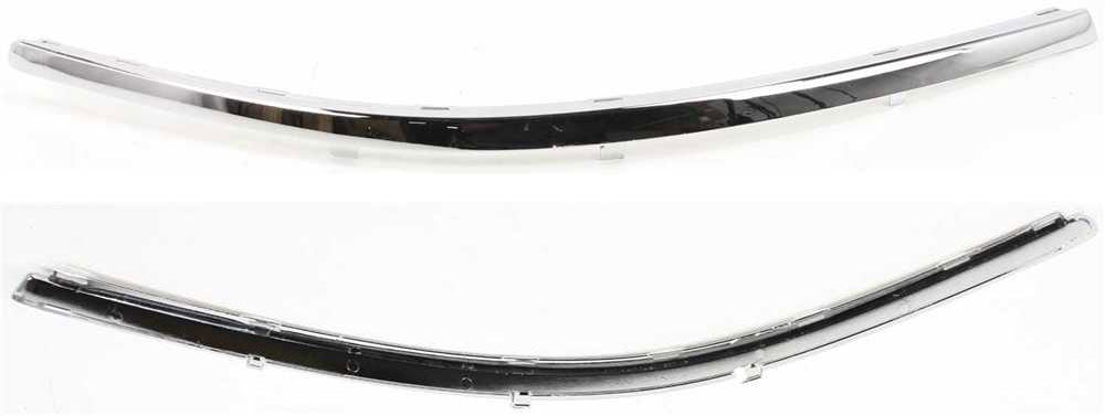 Front, Passenger Side, Upper Bumper Trim, Chrome, Upper Piece Bumper Molding