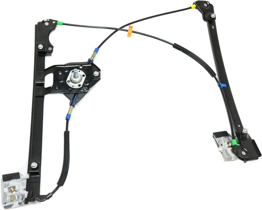 Front, Passenger Side Manual Window Regulator, Hand-Crank Type
